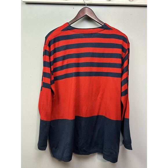 Vintage Jennifer Moore Knit Cardigan Sweater Womens XL Nautical Embroidered - Picture 2 of 7